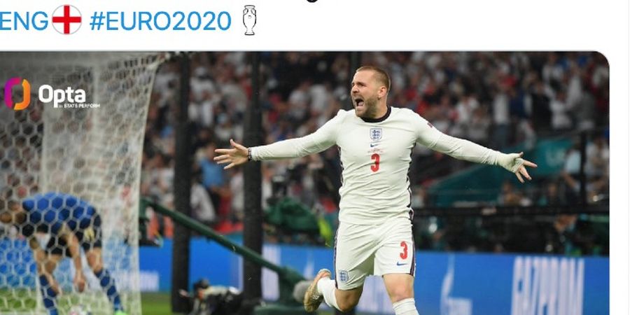 Final EURO 2020 - Sempat Bawa Inggris Unggul, Luke Shaw Bikin Rekor Baru