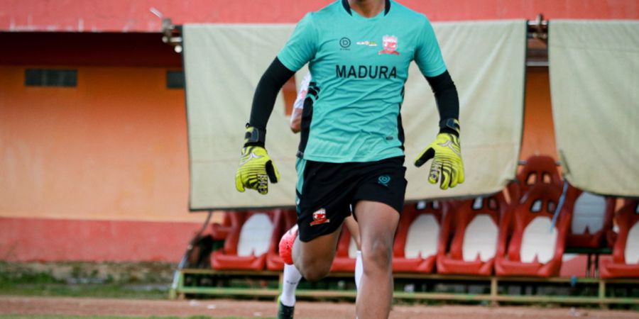 Kiper Madura United Enggan Bersantai Kendati Latihan Bersama Diliburkan