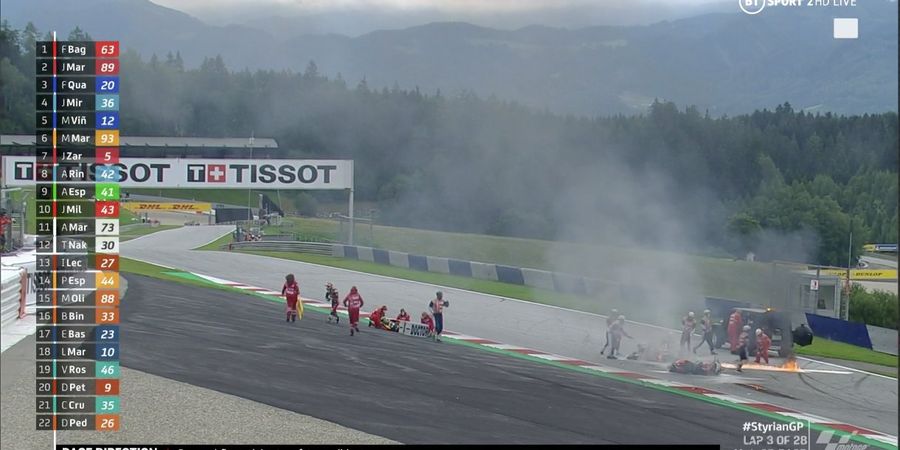 MotoGP Styria 2021 - Motor Dani Pedrosa Terbakar, Balapan Dihentikan