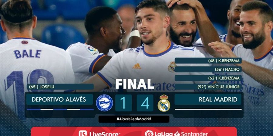 Hasil dan Klasemen Liga Spanyol - Real Madrid Berjaya dengan Trisula Hazard-Bale-Benzema