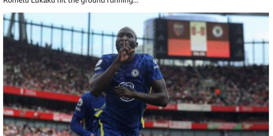 VIDEO - Monster, Romelu Lukaku Bikin Bek Arsenal Ambruk