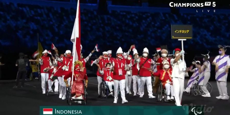 Upacara Pembukaan Paralimpiade Tokyo 2020 - Detail Keren Kostum Defile Indonesia