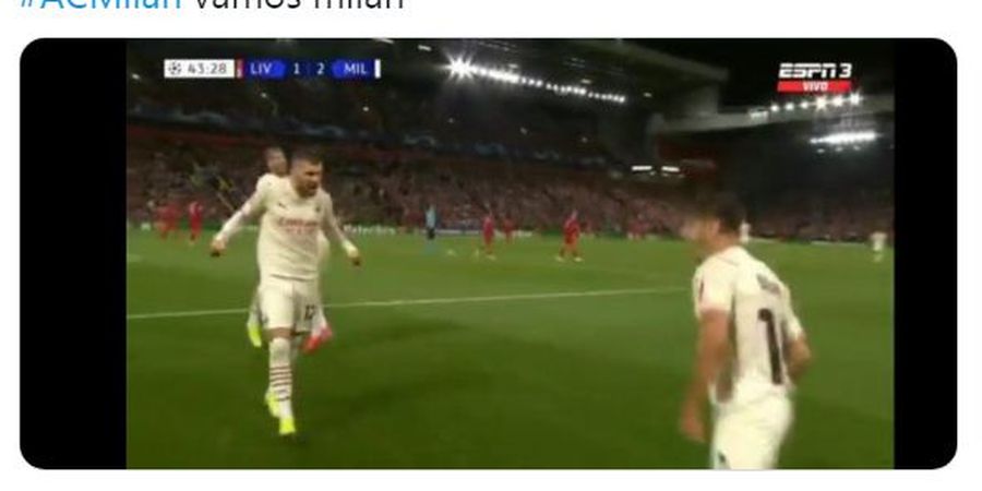 Hasil Babak I - Mo Salah Gagal Penalti, AC Milan Unggul atas Liverpool