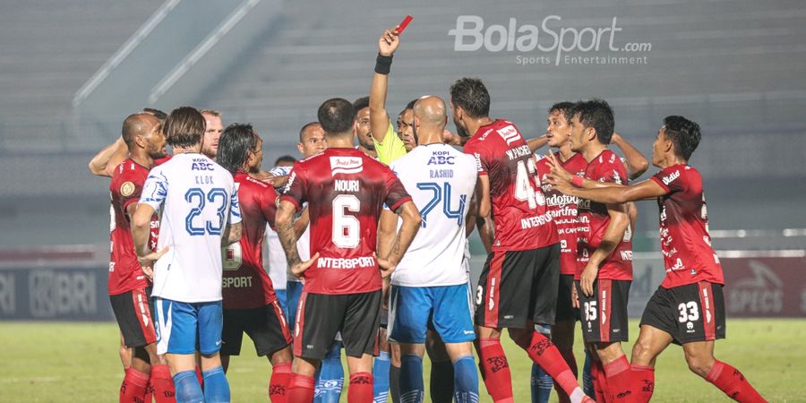 Hasil Liga 1 2021 - Bali United Imbangi Persib Bandung, Kartu Merah Langsung dan Blunder Wawan Hendrawan