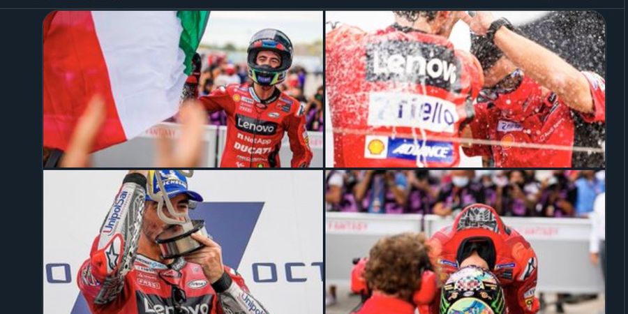 Update Klasemen MotoGP 2021 - Menang di Misano, Bagnaia Pangkas Selisih Poin dari Quartararo