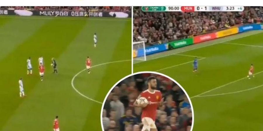 Frustrasi Man United Kalah, Bruno Fernandes Nekat Curi Drop Ball West Ham demi Cetak Gol