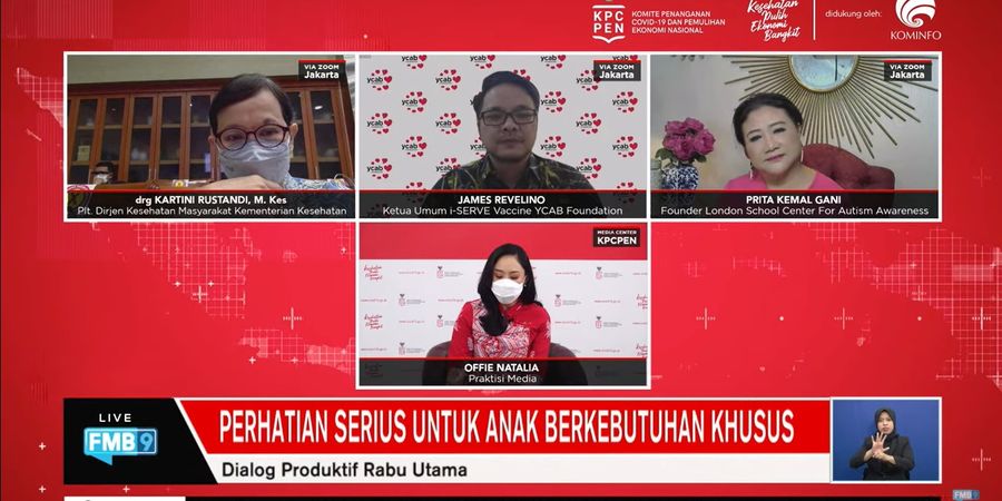 Dorong Percepatan Vaksinasi Bagi Anak Berkebutuhan Khusus, Pemerintah Minta Dukungan dari Masyarakat