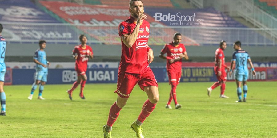 Hasil Liga 1 2021 - Persija Jakarta Unggul 1-0 atas Persela di Babak Pertama
