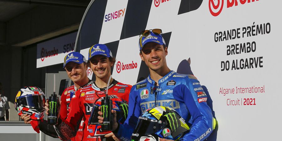 Hasil MotoGP Algarve 2021 - Red Flag Berkibar, Bagnaia Bawa Ducati Jadi Juara Konstruktor