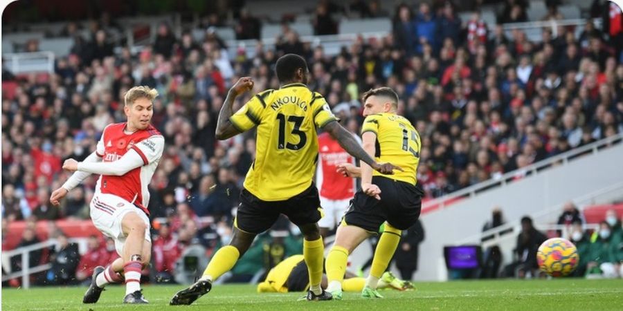 Hasil Liga Inggris - Aubameyang Malah Merecoki, Emile Smith Rowe Jadi Pahlawan Arsenal