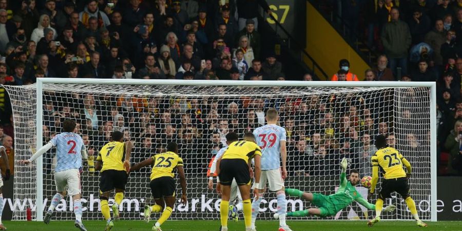 Meski De Gea Gagalkan Penalti Kontroversial, Man United Tetap Keok dari Watford di Babak I