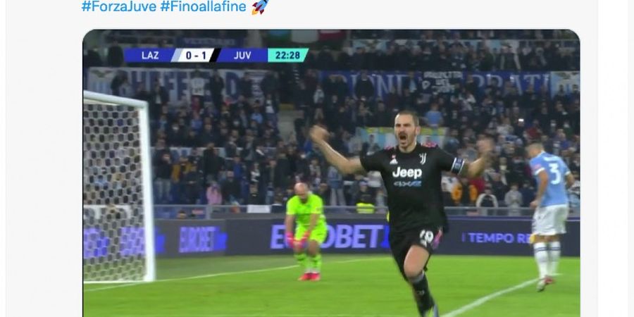 Hasil Babak I - Penalti Leonardo Bonucci Bawa Juventus Unggul