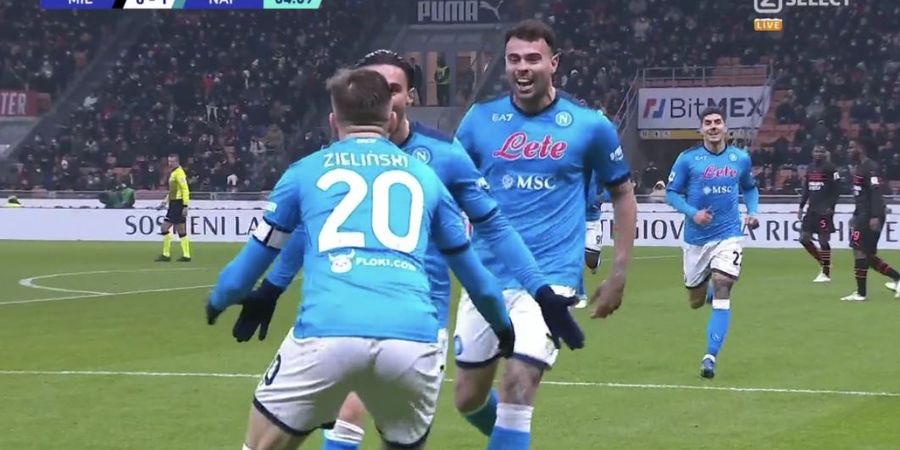 Kebobolan Gol Tercepat Kedua, AC Milan Dibungkam Napoli di Babak I