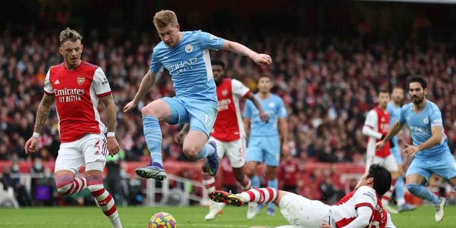 Hasil Liga Inggris - Man City Nyaris Gagal Menang Lawan 10 Pemain Arsenal, Rekor Berlanjut berkat Gol Larut