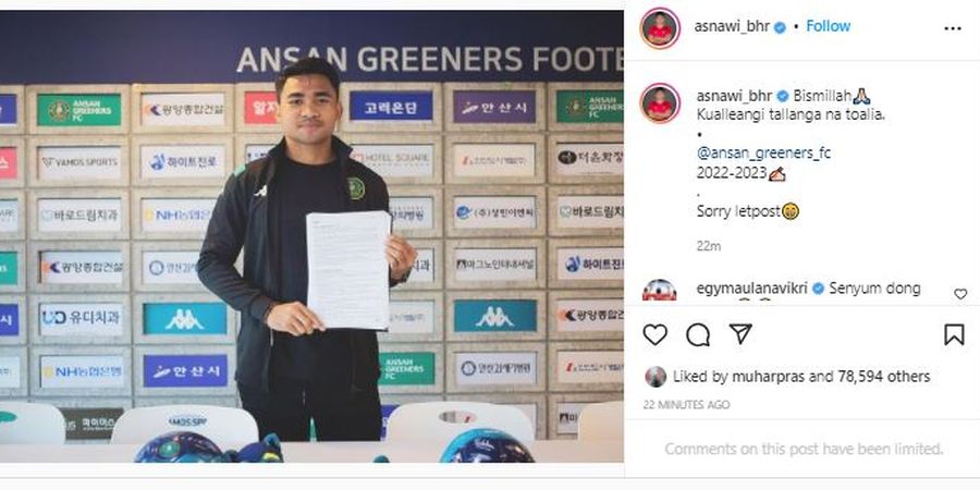 Asnawi Mangkualam Bicara soal Kontrak di Ansan Greeners Setelah Sempat Diminati Jeonbuk Hyundai Motors