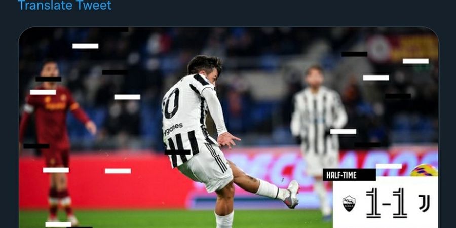 Hasil Babak I - Chiesa Cedera, AS Roma-Juventus Saling Berbalas Gol
