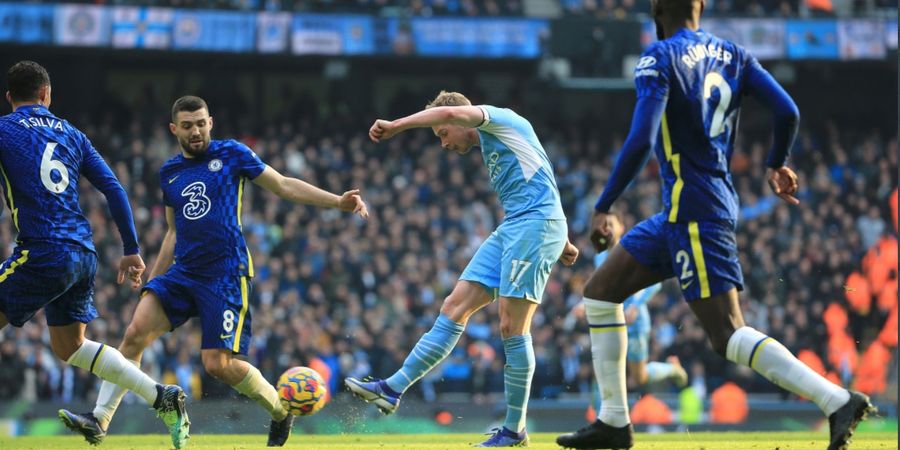 Hasil Liga Inggris - Kepungan Bek Chelsea Ditembus seperti Laser, Gol Cantik Kevin De Bruyne Bawa Man City Unggul 13 Poin