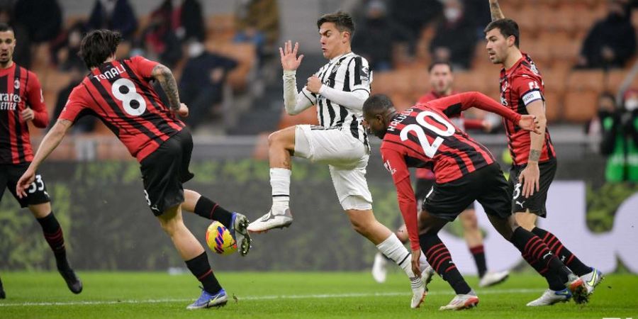 Zlatan Ibrahimovic Keluar Menit ke-28, AC Milan dan Juventus Sama Kuat di Babak I
