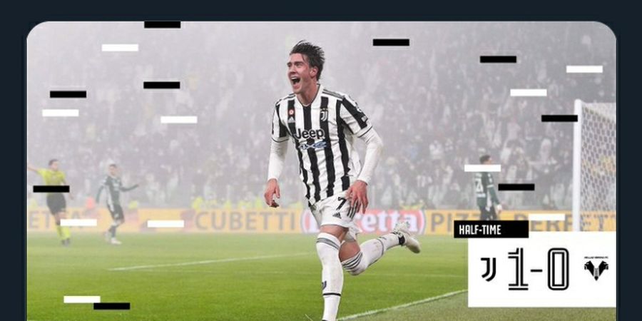 Vlahovic Langsung Tancap Gas, Juventus Unggul Tipis di Babak Pertama