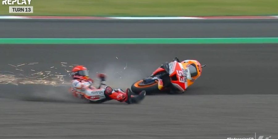 MotoGP Indonesia 2022 - Sial, Marc Marquez Jatuh 2 Kali di Kualifikasi