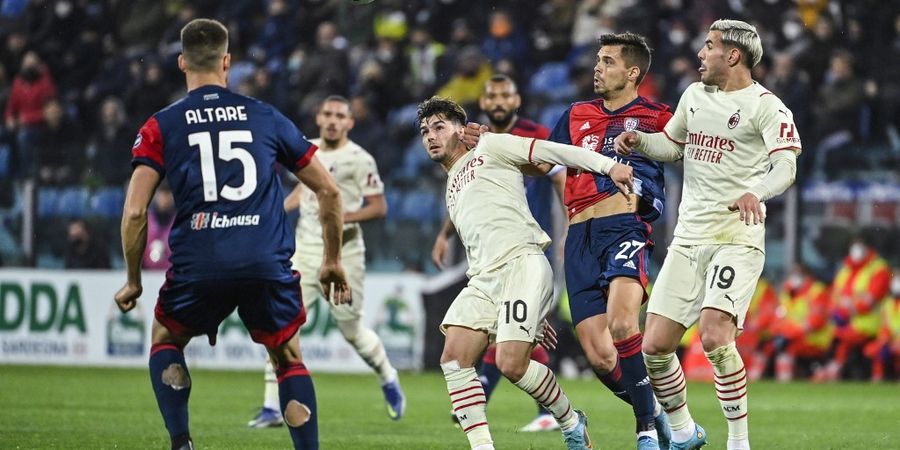 Cagliari dan AC Milan Bermain Imbang Tanpa Gol di Babak Pertama