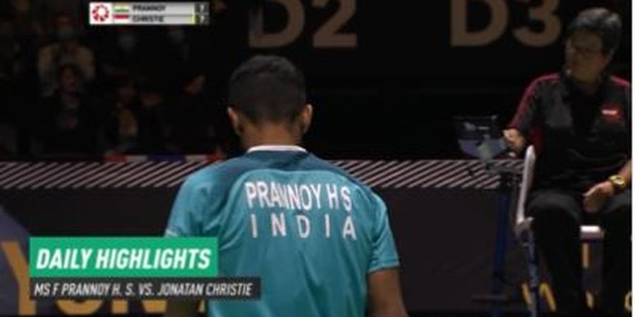 Swiss Open 2022 - Tunggal Putra India Menangis Usai Dikecoh Penyelamatan Mengejutkan Jonatan Christie