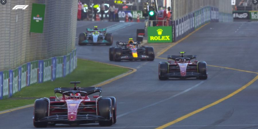 Link Live Streaming F1 GP Australia 2022 - Leclerc Dibayangi Red Bull Saat Kemenangan Sudah Dekat