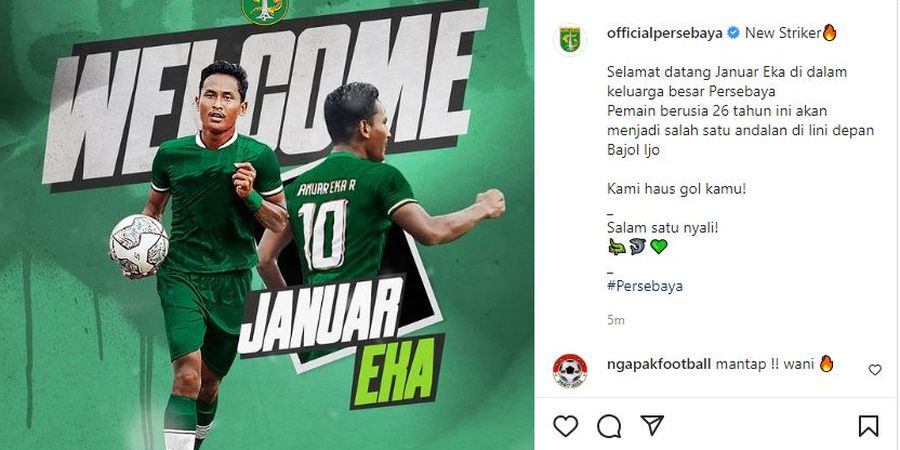 Gantikan Samsul Arif, Persebaya Resmi Datangkan Eks Striker Tarkam