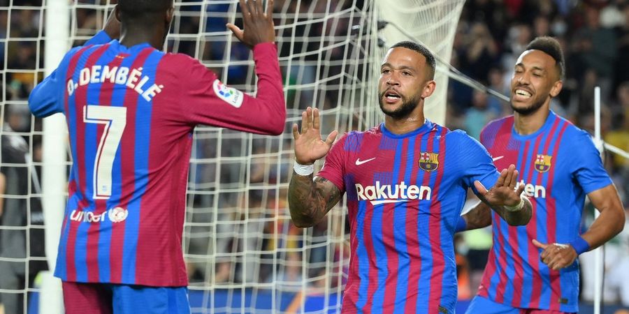 Depay-Aubameyang Kompak Bikin Gol, Barcelona Unggul 2-0 atas Celta Vigo di Babak Pertama