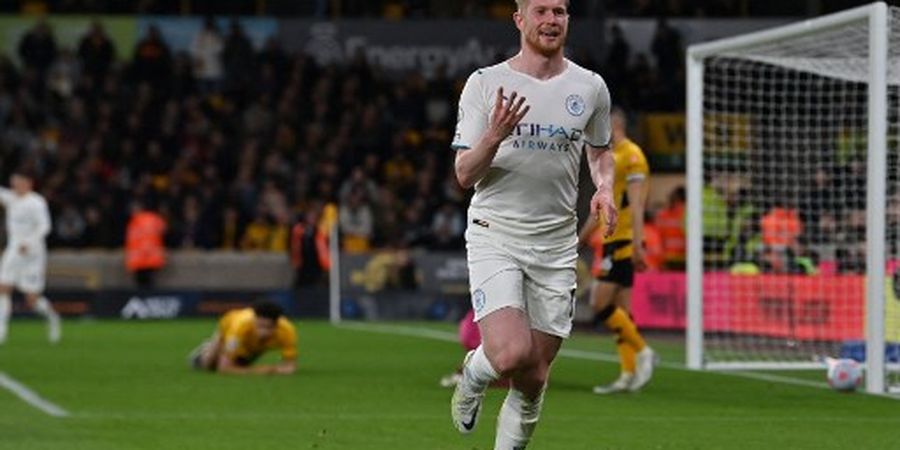 Hasil Liga Inggris - Kevin De Bruyne Spektakuler, Man City Pesta Gol ke Gawang Wolves