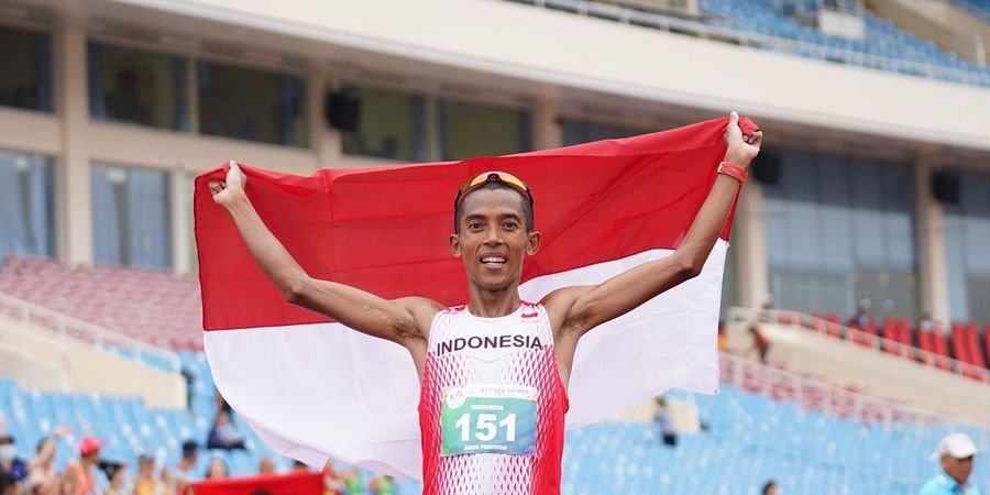 SEA Games 2023 - Medali Emas Agus Prayogo dari Maraton, Indonesia Full Senyum di Pagi Hari