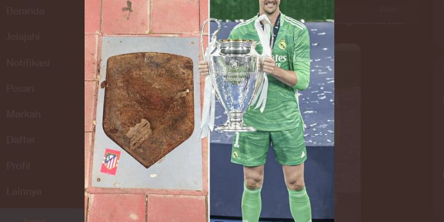 Bikin Geram Fan Atletico Madrid, Plakat Nama Courtois Dicopot Paksa