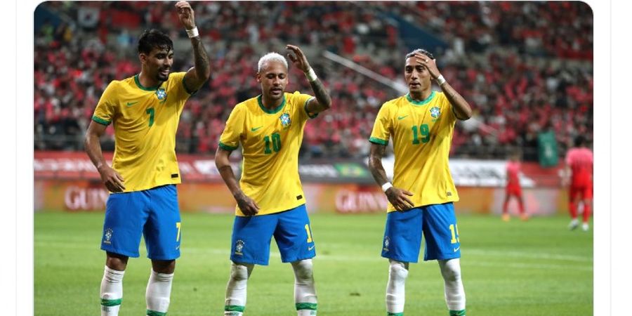 Bawa Brasil Hancurkan Korea Selatan, Neymar Dekati Catatan Gol Pele dan Rusak Selebrasi Son Heung-min