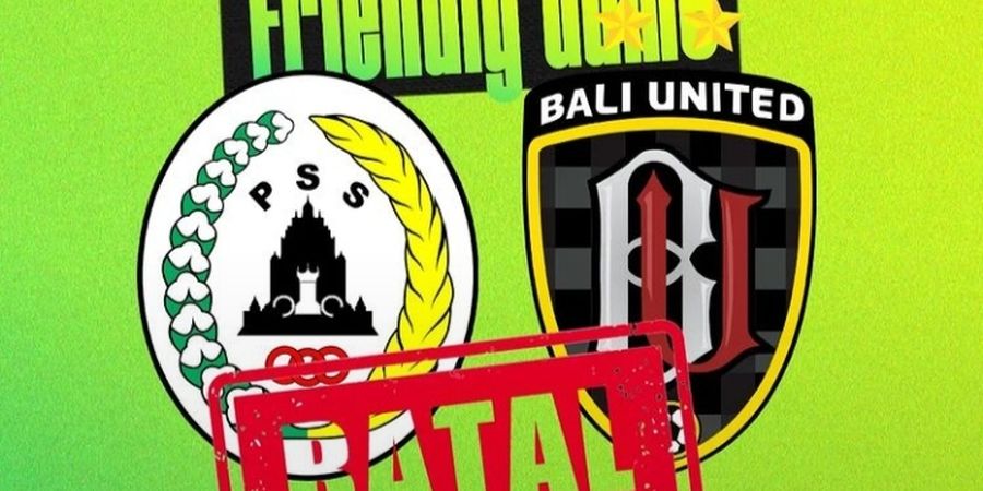 RESMI, Laga Uji Coba PSS Sleman lawan Bali United Dibatalkan