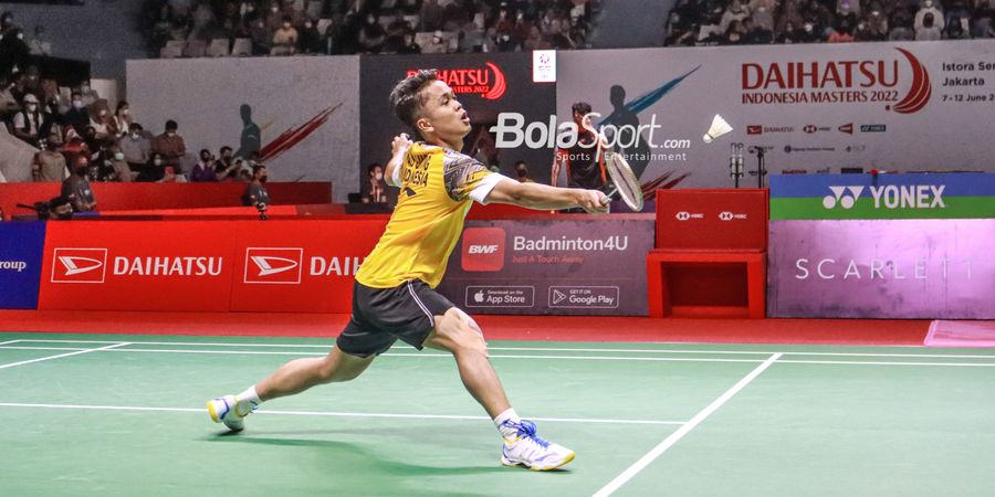 Hasil Indonesia Masters 2022 - Kalang Kabut di Gim Terakhir, Anthony Belum Terhenti