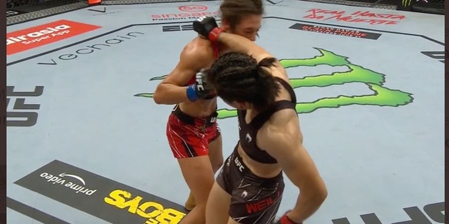 Hasil UFC 275 - Zhang Weili Ngamuk, Joanna Jedrzejczyk Dihajar sampai Semaput