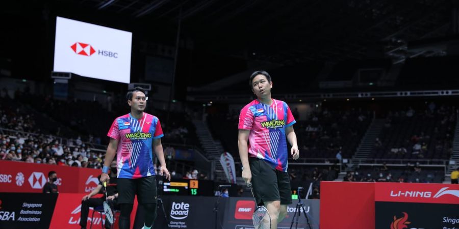 Singapore Open 2022 - Momentum Hilang karena Salah Skor, Ahsan/Hendra: Leo/Daniel Lebih Bagus