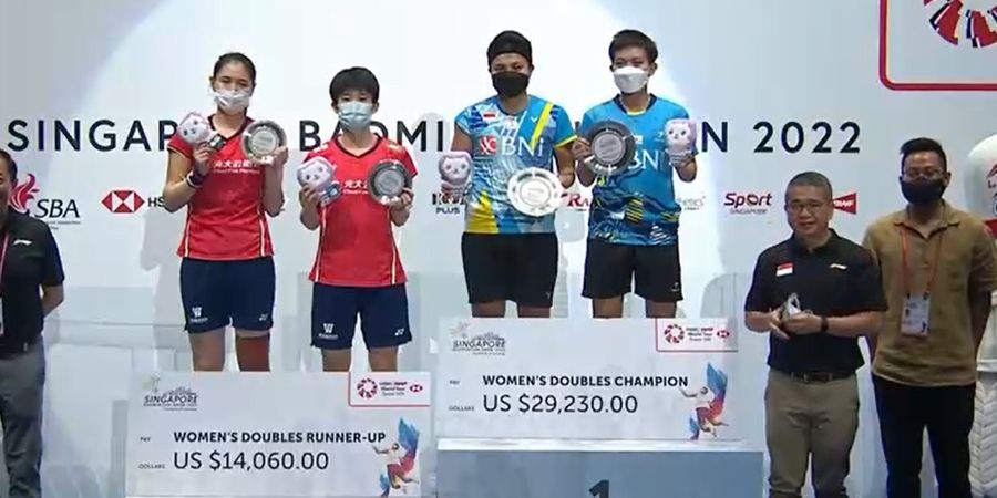 Prediksi Ranking Apriyani/Fadia Usai Juara Singapore Open 2022, Paling Tinggi di Indonesia?