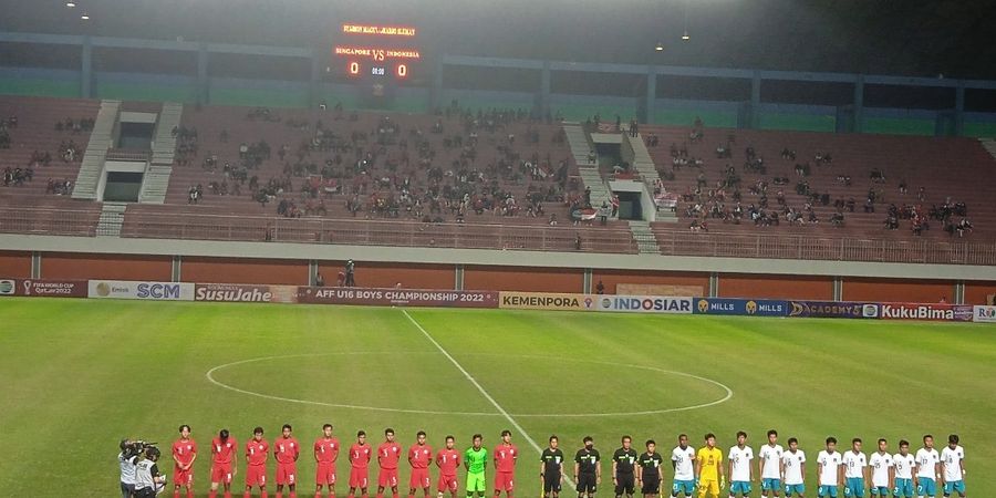 Diwarnai Hattrick dan Brace, Timnas U-16 Indonesia Unggul 6-0 Atas Singapura di Babak Pertama