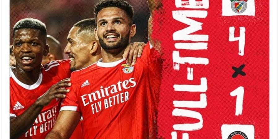 Hasil Liga Champions - Pengganti Darwin Nunez di Benfica Bikin Hattrick, Pelatih Keturunan Indonesia Dihajar Debutan