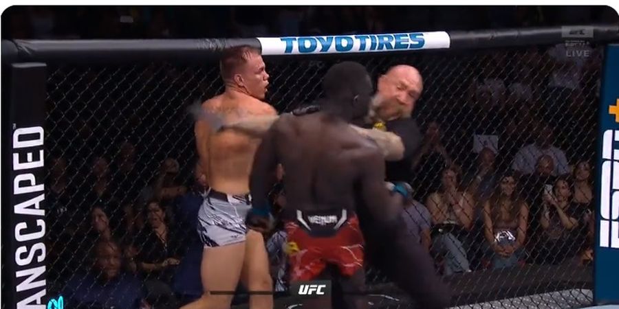 Ngeri! Momen Wasit Selamat dari Pukulan Nyasar dalam Duel Sangar di UFC San Diego