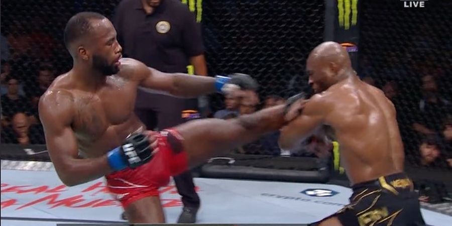 Hasil UFC 278 - Sempat Selamat dari Kuncian, Kamaru Usman Kalah KO Disepak Leon Edwards