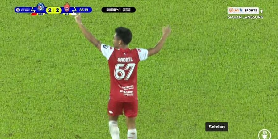 Saddil Ramdani Cetak Gol Ketiga Musim Ini dan Selamatkan Sabah FC dari Kekalahan atas KL City