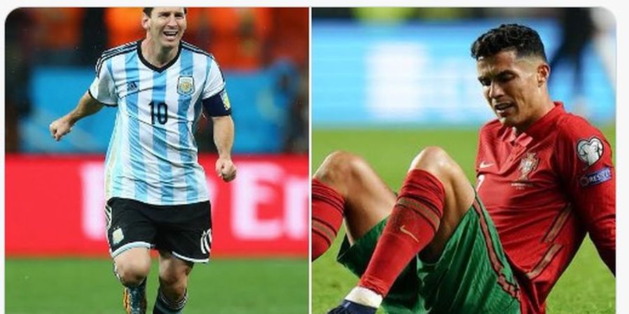 PIALA DUNIA - Rapor Lionel Messi dan Cristiano Ronaldo Menuju Qatar 2022: La Pulga Ngebut, CR7 Masih Langsam