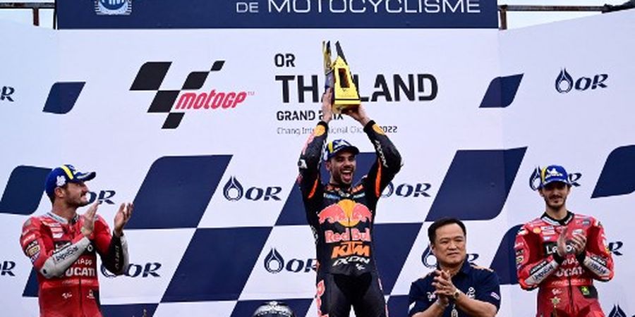 MotoGP Thailand 2022 - Rajanya Sirkuit Basah, Jack Miller Angkat Topi untuk Miguel Oliveira