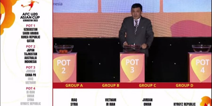 Hasil Drawing Piala Asia U-20 2023 - Timnas U-20 Indonesia Satu Grup dengan Tuan Rumah