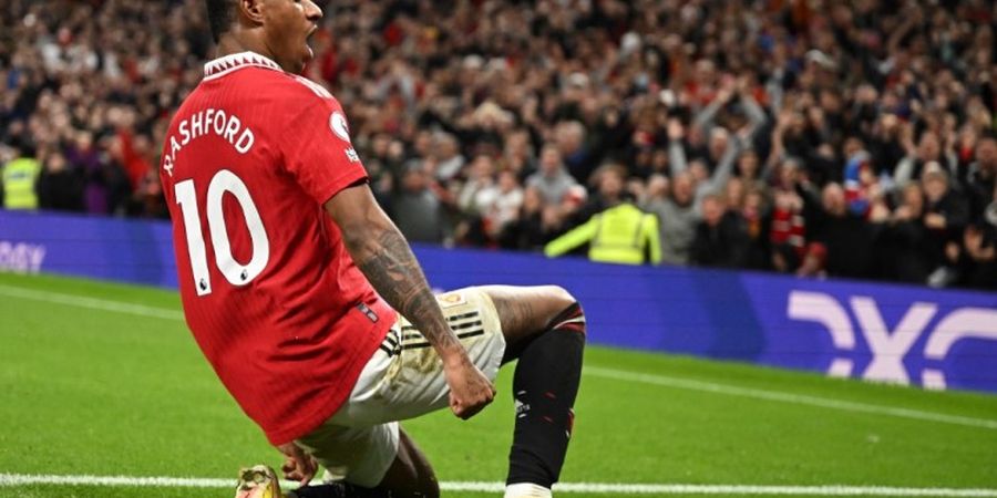 Hasil Liga Inggris - Man United Hajar West Ham, Gol ke-100 Rashford Bawa Setan Merah Pesta di Old Trafford