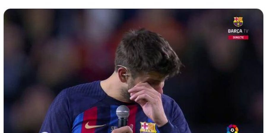 Tangis Gerard Pique Pecah saat Sampaikan Pidato Perpisahan untuk Fan Barcelona: Saya Hidup dan Mati di Sini