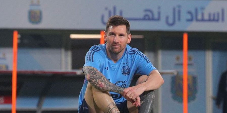 PIALA DUNIA - Ada-ada Saja Kelakuan Lionel Messi, Pura-pura Cedera saat Latihan dengan Timnas Argentina