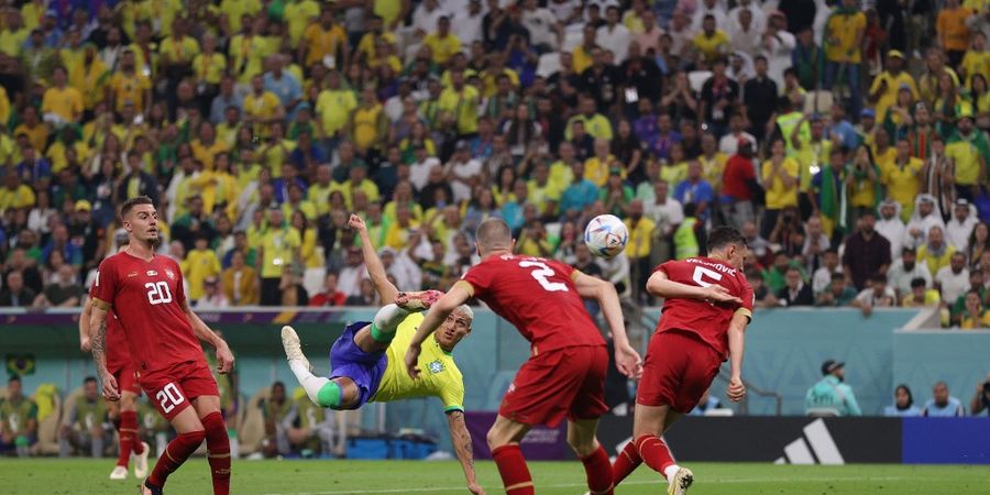 Hasil Piala Dunia 2022 - Gol Salto Richarlison Warnai Kemenangan 2-0 Brasil